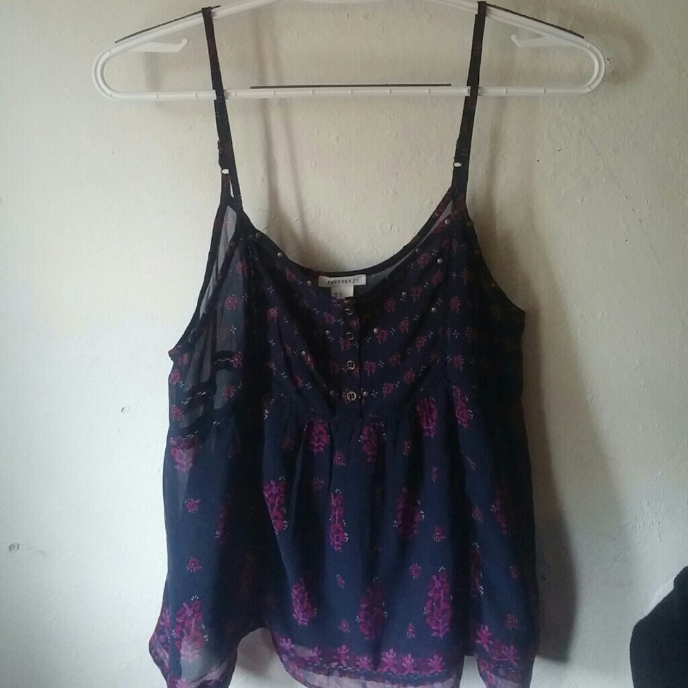 Forever 21 chiffon tank top size S